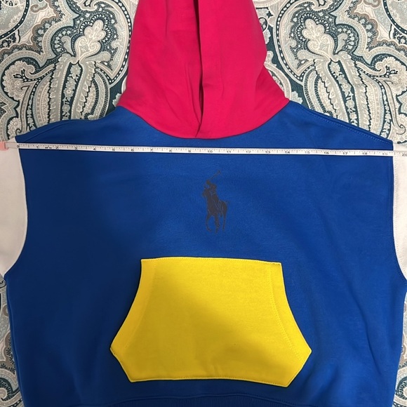 Polo by Ralph Lauren Kids' Blue and Yellow Hoodie (Size 8-10) - Picture 11 of 11